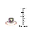2 Carat Cushion Shape Mystic Topaz Ring With Diamond Halo In 14 Karat Rose Gold Image-4