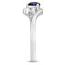 1/2ct Amethyst and Diamond Ring In 14K White Gold Image-4