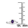 1/2ct Amethyst and Diamond Ring In 14K White Gold Image-5