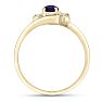 1/2ct Amethyst and Diamond Ring In 14K Yellow Gold
 Image-3