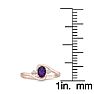 1/2ct Amethyst and Diamond Ring In 14K Rose Gold
 Image-5