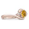 1/2ct Citrine and Diamond Ring In 14K Rose Gold
 Image-2