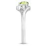 1/2ct Peridot and Diamond Ring In 14K White Gold
 Image-4