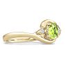 1/2ct Peridot and Diamond Ring In 14K Yellow Gold
 Image-2