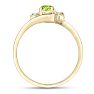 1/2ct Peridot and Diamond Ring In 14K Yellow Gold
 Image-3