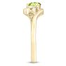 1/2ct Peridot and Diamond Ring In 14K Yellow Gold
 Image-4