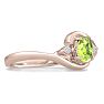 1/2ct Peridot and Diamond Ring In 14K Rose Gold
 Image-2