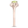 1/2ct Peridot and Diamond Ring In 14K Rose Gold
 Image-4