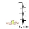 1/2ct Peridot and Diamond Ring In 14K Rose Gold
 Image-5