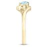 Aquamarine Ring: Aquamarine Jewelry: 1/2ct Aquamarine and Diamond Ring In 14K Yellow Gold
 Image-4