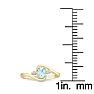 Aquamarine Ring: Aquamarine Jewelry: 1/2ct Aquamarine and Diamond Ring In 14K Yellow Gold
 Image-5