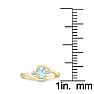Aquamarine Ring: Aquamarine Jewelry: 1/2ct Aquamarine and Diamond Ring In 14K Yellow Gold
 Image-5