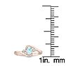 Aquamarine Ring: Aquamarine Jewelry: 1/2ct Aquamarine and Diamond Ring In 14K Rose Gold
 Image-5