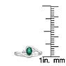 1/2ct Emerald and Diamond Ring In 14K White Gold
 Image-5