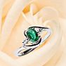 1/2ct Emerald and Diamond Ring In 14K White Gold
 Image-7