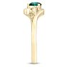 1/2ct Emerald and Diamond Ring In 14K Yellow Gold
 Image-4