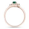 1/2ct Emerald and Diamond Ring In 14K Rose Gold
 Image-3