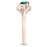 1/2ct Emerald and Diamond Ring In 14K Rose Gold
 Image-4