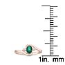 1/2ct Emerald and Diamond Ring In 14K Rose Gold
 Image-5