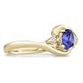1/2ct Tanzanite and Diamond Ring In 14K Yellow Gold
 Image-2