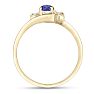 1/2ct Tanzanite and Diamond Ring In 14K Yellow Gold
 Image-3