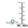 1/2ct Green Amethyst and Diamond Ring In 14K White Gold
 Image-5