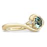 1/2ct Green Amethyst and Diamond Ring In 14K Yellow Gold
 Image-2