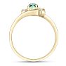 1/2ct Green Amethyst and Diamond Ring In 14K Yellow Gold
 Image-3