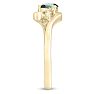 1/2ct Green Amethyst and Diamond Ring In 14K Yellow Gold
 Image-4