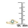1/2ct Green Amethyst and Diamond Ring In 14K Yellow Gold
 Image-5