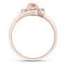 1/2 Carat Oval Shape Morganite and Diamond Ring In 14K Rose Gold Image-3