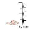 1/2 Carat Oval Shape Morganite and Diamond Ring In 14K Rose Gold Image-5
