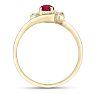 1/2ct Ruby and Diamond Ring In 14K Yellow Gold
 Image-3
