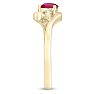 1/2ct Ruby and Diamond Ring In 14K Yellow Gold
 Image-4