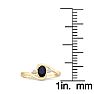 1/2ct Sapphire and Diamond Ring In 14K Yellow Gold
 Image-5