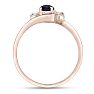1/2ct Sapphire and Diamond Ring In 14K Rose Gold
 Image-3