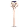 1/2ct Sapphire and Diamond Ring In 14K Rose Gold
 Image-4