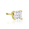 1/2ct Princess Diamond Stud Earrings In 14k Yellow Gold, J/K, I1/I2 Image-3