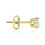 1/2ct Princess Diamond Stud Earrings In 14k Yellow Gold, J/K, I1/I2 Image-4