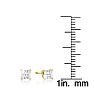 1/2ct Princess Diamond Stud Earrings In 14k Yellow Gold, J/K, I1/I2 Image-5