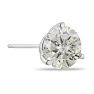 1 Carat Round Shape Single Diamond Stud Earring In 14 Karat White Gold, Martini Setting Image-1