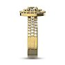 1 1/2 Carat Double Halo Diamond Engagement Ring in 14k Yellow Gold Image-4