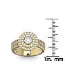 1 1/2 Carat Double Halo Diamond Engagement Ring in 14k Yellow Gold Image-5