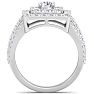 1 3/4 Carat Princess Style Halo Diamond Engagement Ring in 14k White Gold  Image-3