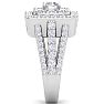 1 3/4 Carat Princess Style Halo Diamond Engagement Ring in 14k White Gold  Image-4