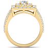 1 3/4 Carat Princess Style Halo Diamond Engagement Ring in 14k Yellow Gold  Image-3