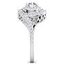 1 1/2 Carat Swirl Halo Diamond Engagement Ring in 14k White Gold Image-4