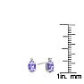 1 1/4ct Oval Tanzanite and Diamond Earrings in 14k White Gold
 Image-5