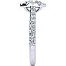 1 1/2 Carat Oval Shape Halo Diamond Engagement Ring in 14k White Gold Image-4