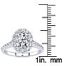 1 1/2 Carat Oval Shape Halo Diamond Engagement Ring in 14k White Gold Image-5